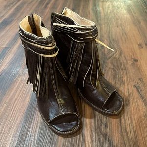 Bed Stu fringe booties size 9.5